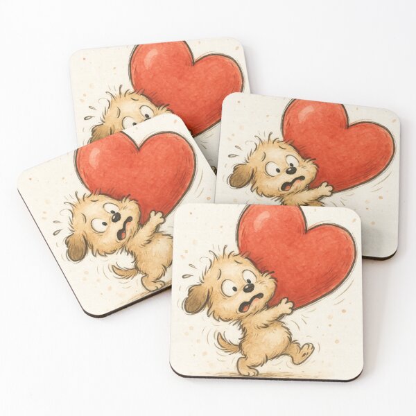 Item preview, Cute Puppy Carrying a Big Heart – Whimsical Love designed and sold by Darlin8888.