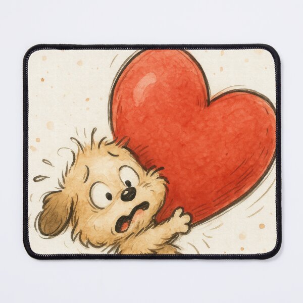 Item preview, Cute Puppy Carrying a Big Heart – Whimsical Love designed and sold by Darlin8888.