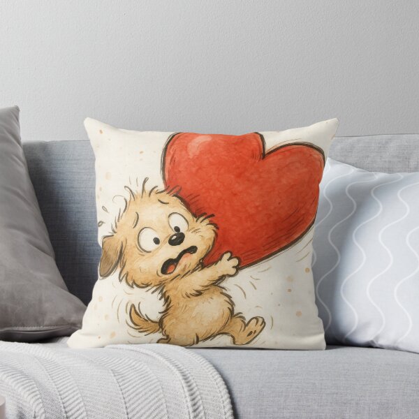 Item preview, Cute Puppy Carrying a Big Heart – Whimsical Love designed and sold by Darlin8888.