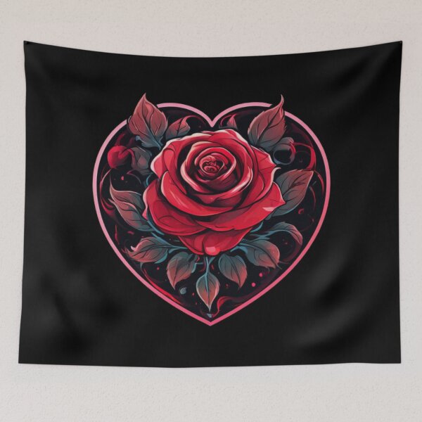 Item preview, Roses inside Heart Artwork designed and sold by Planetporridge.
