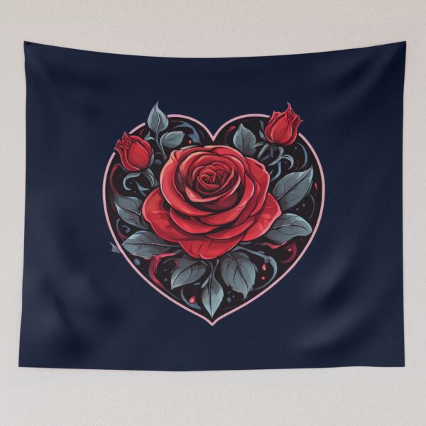 Item preview, Roses inside Heart Art designed and sold by Planetporridge.