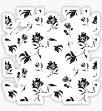 Black floral pattern Sticker