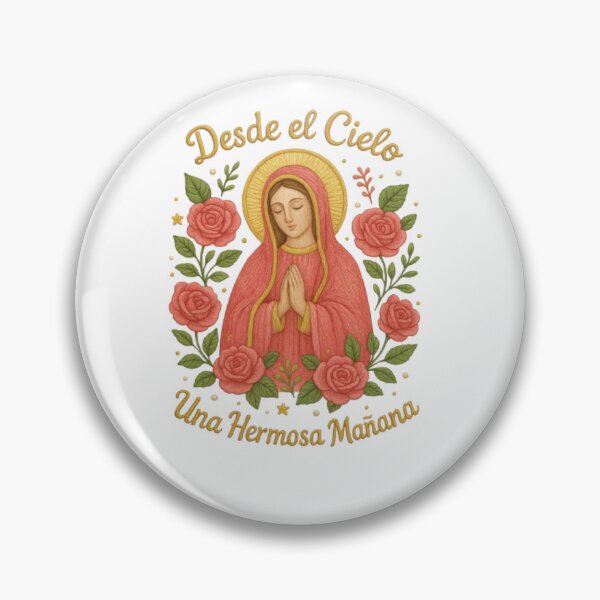 Item preview, Virgen de Guadalupe PNG, Desde el Cielo Una Hermosa Mañana, Catholic Embroidery Style Sublimation Clipart designed and sold by BABUSHOP5.