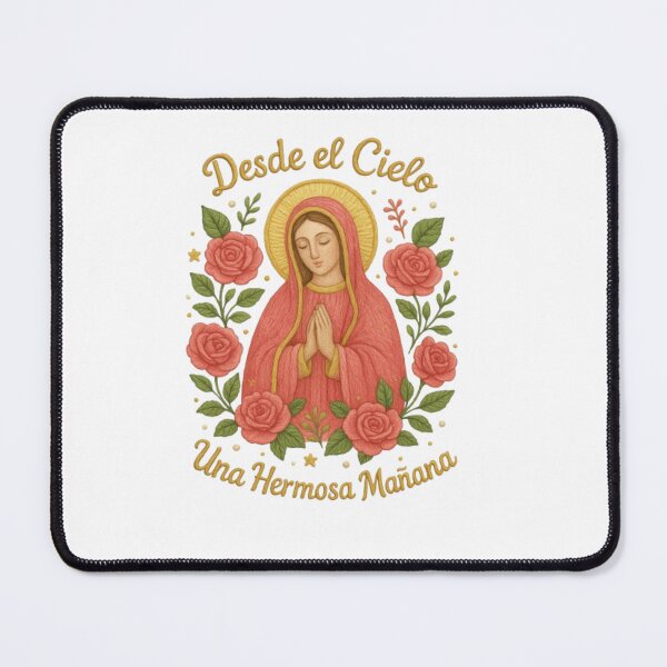 Item preview, Virgen de Guadalupe PNG, Desde el Cielo Una Hermosa Mañana, Catholic Embroidery Style Sublimation Clipart designed and sold by BABUSHOP5.