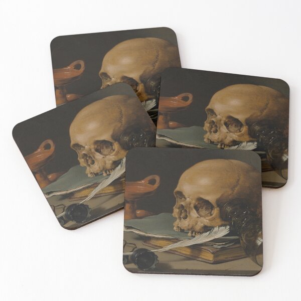 Item preview, Pieter Claesz — Still Life with a Skull and a Writing Quill designed and sold by Dead Artists Collective.