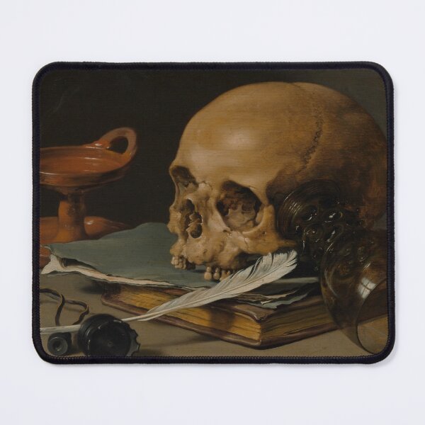Item preview, Pieter Claesz — Still Life with a Skull and a Writing Quill designed and sold by Dead Artists Collective.