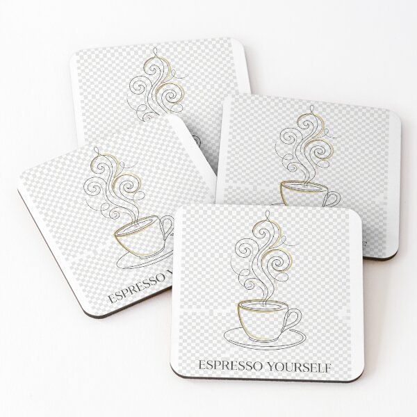 Item preview, Espresso Yourself Coffee Lover Pun Minimalist Design designed and sold by courtsideco.
