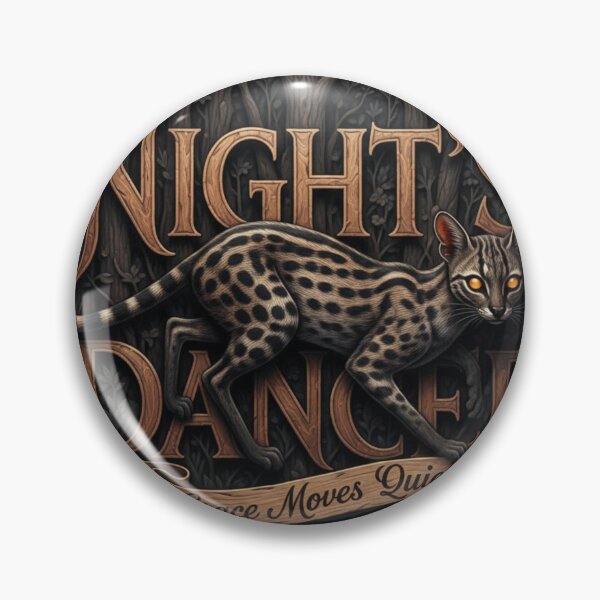 Item preview, ✨ Night's Dancer Genet Graceful, Soulful, Mythic Forest Woodcut designed and sold by SavannaStrikes.