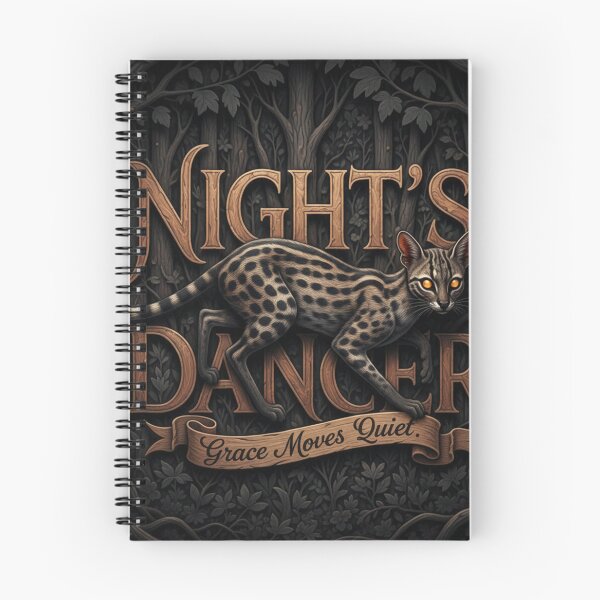 Item preview, ✨ Night's Dancer Genet Graceful, Soulful, Mythic Forest Woodcut designed and sold by SavannaStrikes.
