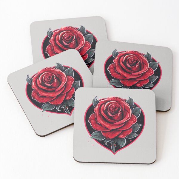 Aperçu de l'œuvre Motif coeur avec roses créée et vendue par Planetporridge.