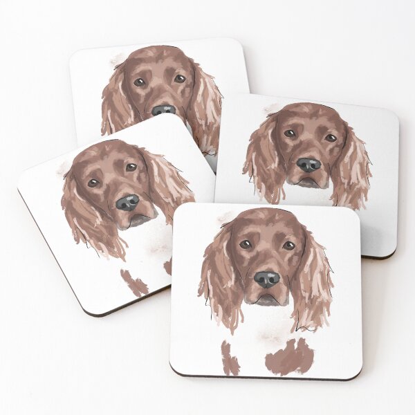 Item preview, Irish Setter portrait designed and sold by Katie Batchelor.