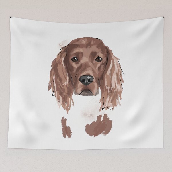 Item preview, Irish Setter portrait designed and sold by Katie Batchelor.