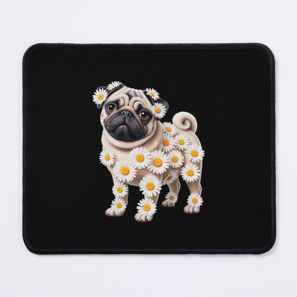 Item preview, Daisy Dog Pug Flower Gardening Floral 1  designed and sold by MicanCuteStore.