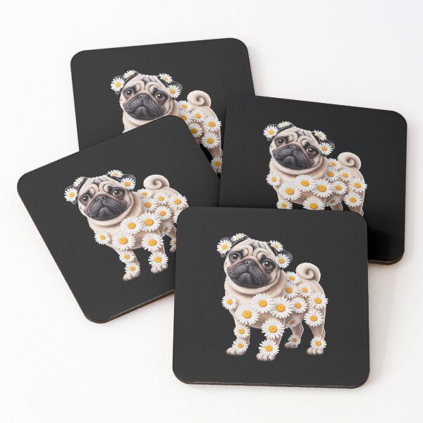 Item preview, Daisy Dog Pug Flower Gardening Floral 1  designed and sold by MicanCuteStore.