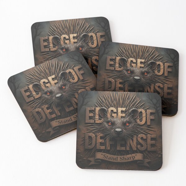 Item preview, Fierce Hedgehog Defense Art Stand Sharp, Primal, Textured Woodcut designed and sold by SavannaStrikes.