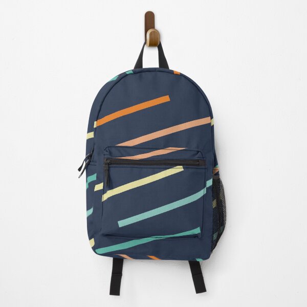 Item preview, Cool Geometric Stripes on Blue designed and sold by Petra Lang.