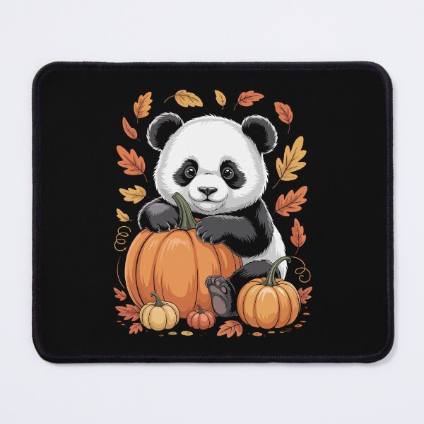 Item preview, Panda with Autumn Pumpkins designed and sold by jkrphoto.