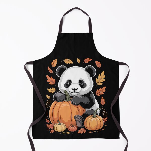 Item preview, Panda with Autumn Pumpkins designed and sold by jkrphoto.
