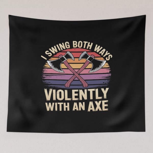 Item preview, Bisexual I Swing Both Ways Axe Bi Pride Flag LGBTQ Men  designed and sold by lilLilaBatArt.