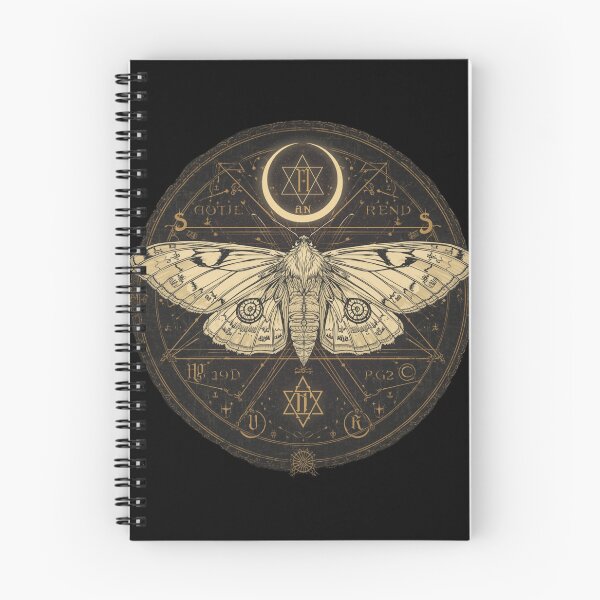 Item preview, Gothic Occult Moth with Crescent Moon and Runes designed and sold by SEBRYS.