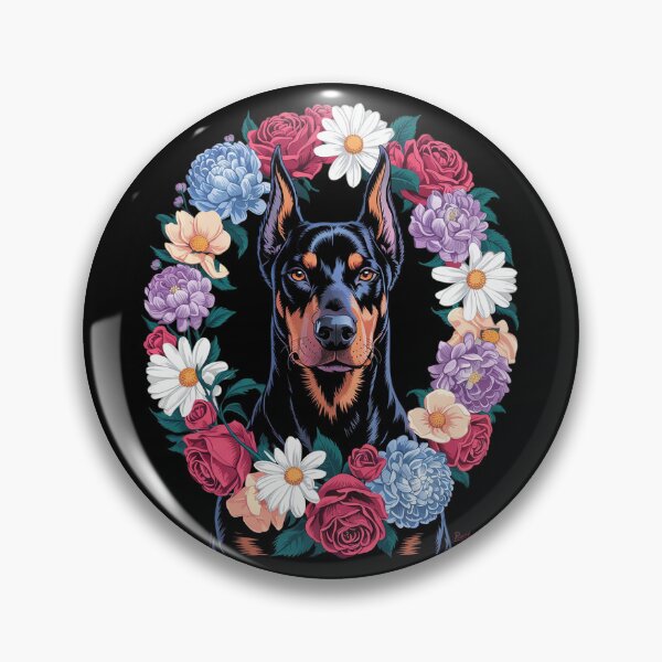 Item preview, Doberman Mom Floral for Women Dog Lovers designed and sold by MicanCuteStore.