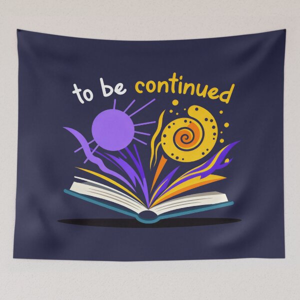 Item preview, To Be Continued Book Design with Abstract Shapes and Pause-Resume Reading Theme designed and sold by SplashTastic.