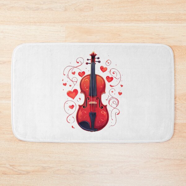 Artikelvorschau, Design mit Violine und Herzen entworfen und verkauft von Planetporridge.