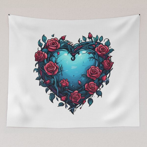 Item preview, Heart and flowers designed and sold by Planetporridge.
