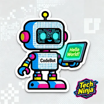 Artwork thumbnail, Cute Tech Sticker for Programmers by StudioRaajanCraft
