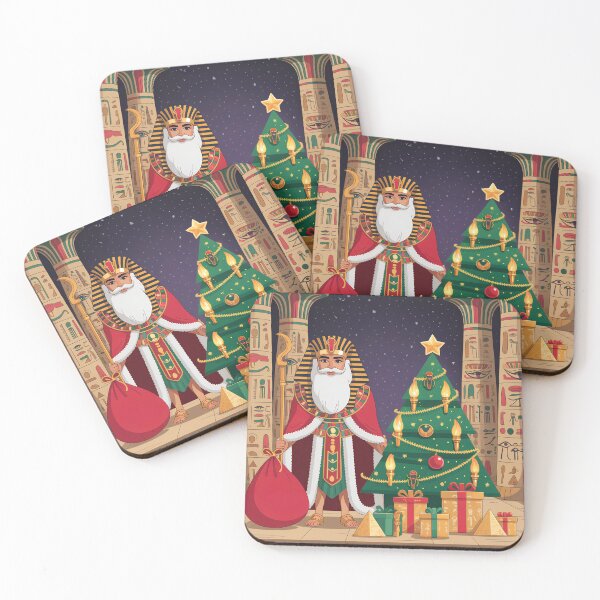 Item preview, Egyptian Pharaoh as Santa Claus! Dressed in traditional pharaonic headdress and regal robes with festive fur trim designed and sold by 2030shadow.
