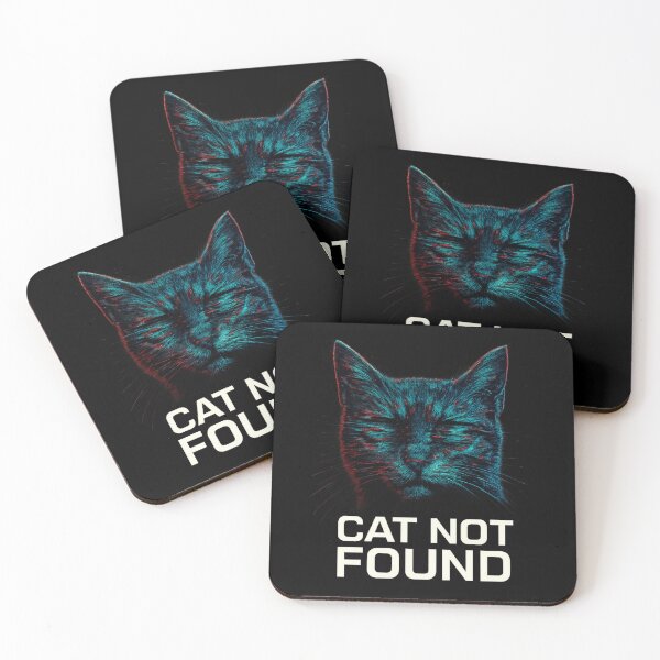 Item preview, CAT NOT FOUND - Glitch Cat Portrait designed and sold by MKreative Studio.