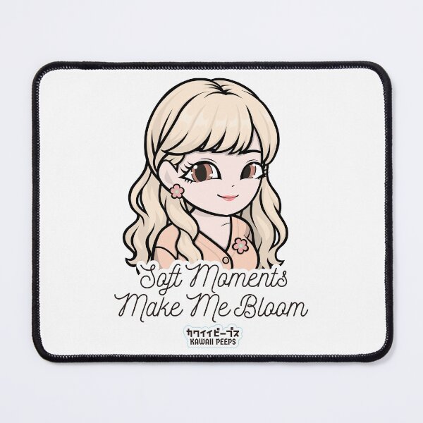 Item preview, Pastel Power Crew Soft Girl Aesthetic Calm Kawaii Design – Soft Moments Make Me Bloom designed and sold by P-L-Sardines.
