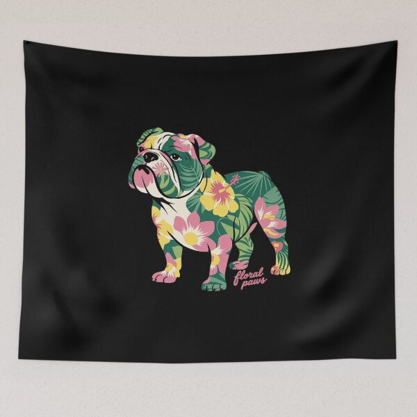 Item preview, English Bulldog Flower T Dog Silhouette Floral designed and sold by MathisBellanger.