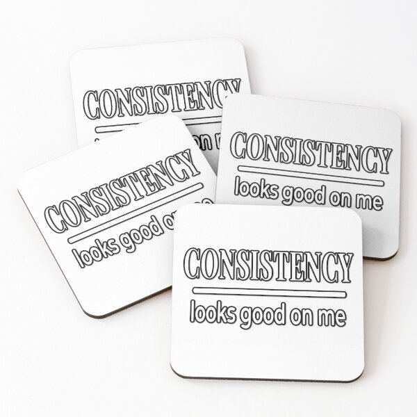 Item preview, Consistency Looks Good On Me – Bold Motivational Quote Sticker designed and sold by SoftworksStudio.