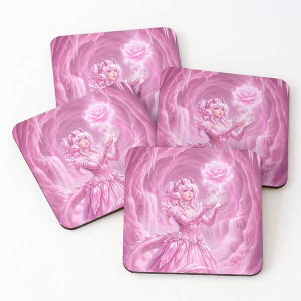 Item preview, Pink Crystal Dragon Maiden's Rose Magic designed and sold by DomeGeekArt.