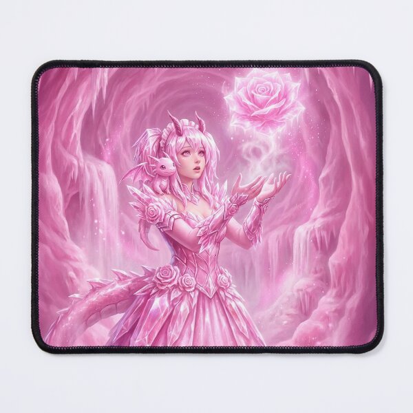 Item preview, Pink Crystal Dragon Maiden's Rose Magic designed and sold by DomeGeekArt.