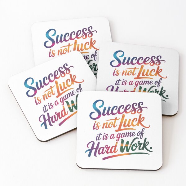 Item preview, Success is not luck it is a game of hard work. designed and sold by nimmitrends.
