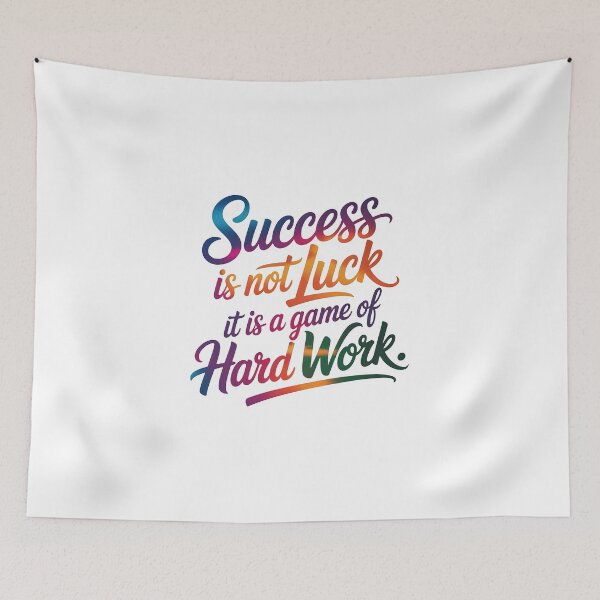 Item preview, Success is not luck it is a game of hard work. designed and sold by nimmitrends.