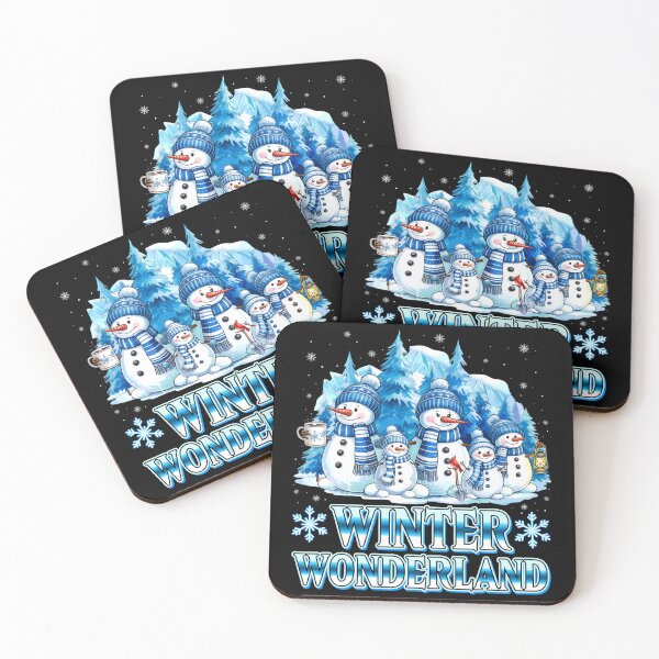 Item preview, Winter Wonderland Snowman and Snowflakes Cozy Winter Scene designed and sold by PrettyInk.