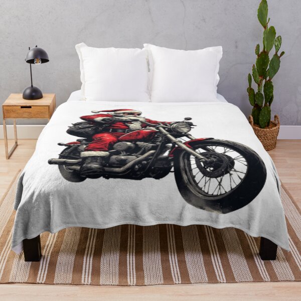 Item preview, Biker Santa Christmas Illustration – Vintage Motorcycle Holiday Art for Cool Festive Style designed and sold by infocart.