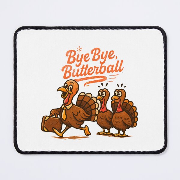 Item preview, Bye Bye Butterball – Funny Thanksgiving Turkey Escape Design designed and sold by denip.