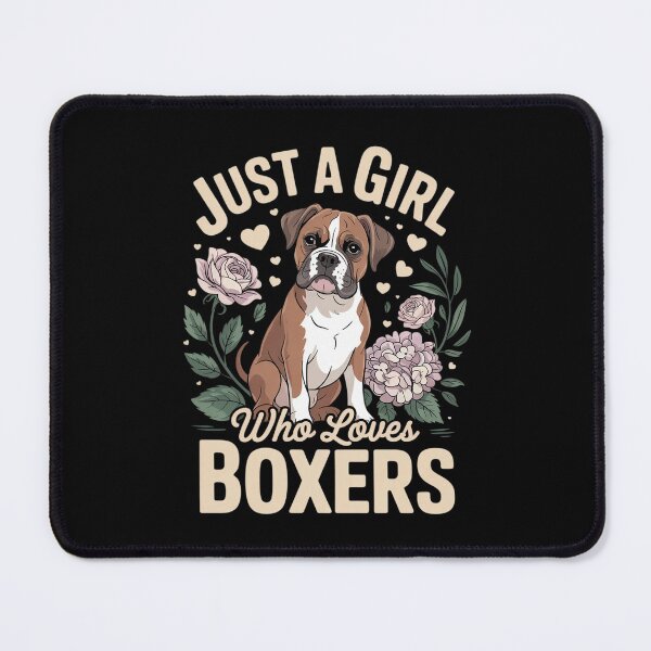 Item preview, Floral Boxer Dog Just A Girl Who Loves Boxer  designed and sold by MathisBellanger.