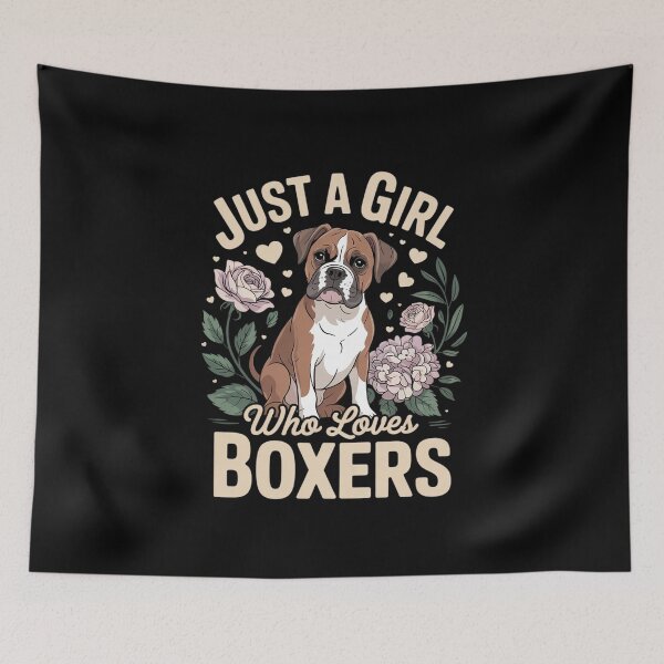 Item preview, Floral Boxer Dog Just A Girl Who Loves Boxer  designed and sold by MathisBellanger.