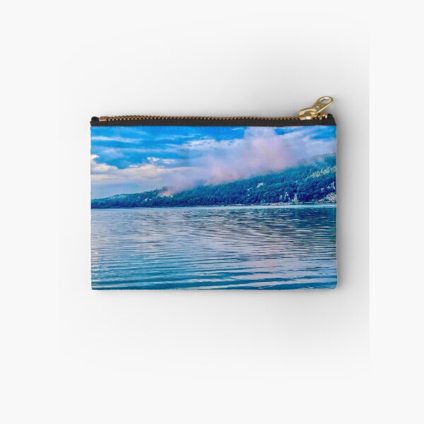 Item preview, Pink Fog Over Devils Lake – Moody Lakeside Nature Photography designed and sold by aadventures.