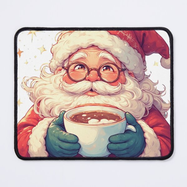 Item preview, Santa Christmas Illustration – Cozy Hot Cocoa Holiday Art with Whimsical Festive Charm designed and sold by infocart.