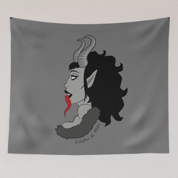 Item preview, She Krampus - V1 - Grey background designed and sold by L'Atelier de Milu.
