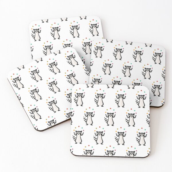 Item preview, Juggling raccoons on white designed and sold by reneesillus.