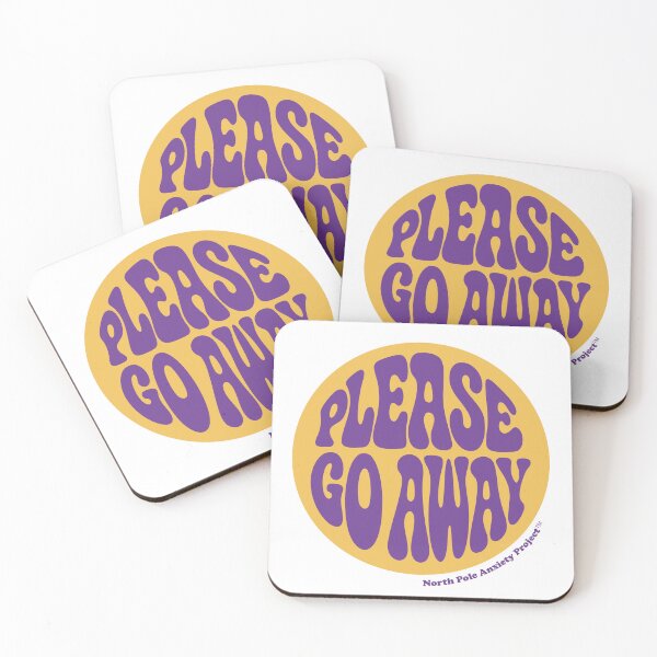 Item preview, Please Go Away – Anti-Social Holiday Retro Badge designed and sold by Tattee.