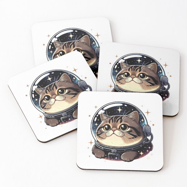 Item preview, "Galactic Explorer" Cute Astronaut Cat in Space Suit designed and sold by The Mix Tape.