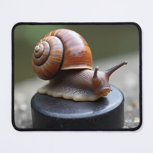 Item preview, Snail rests on a black ice hockey puck designed and sold by Mianku | Für das Leben.